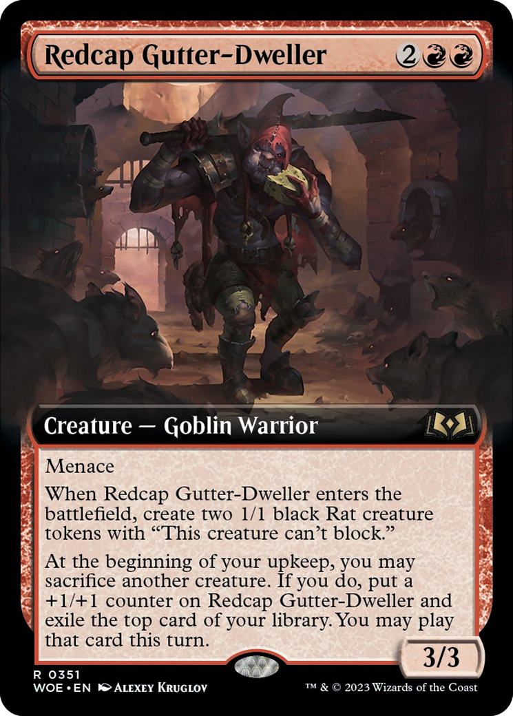 Redcap Gutter-Dweller (Extended Art) [Wilds of Eldraine] | Gear Gaming Fayetteville