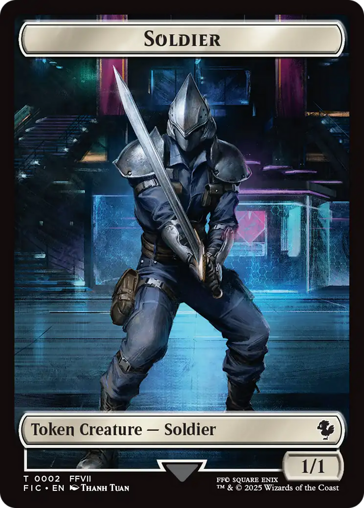 Soldier // Rebel Double-Sided Token [FINAL FANTASY Commander Tokens] | Gear Gaming Fayetteville