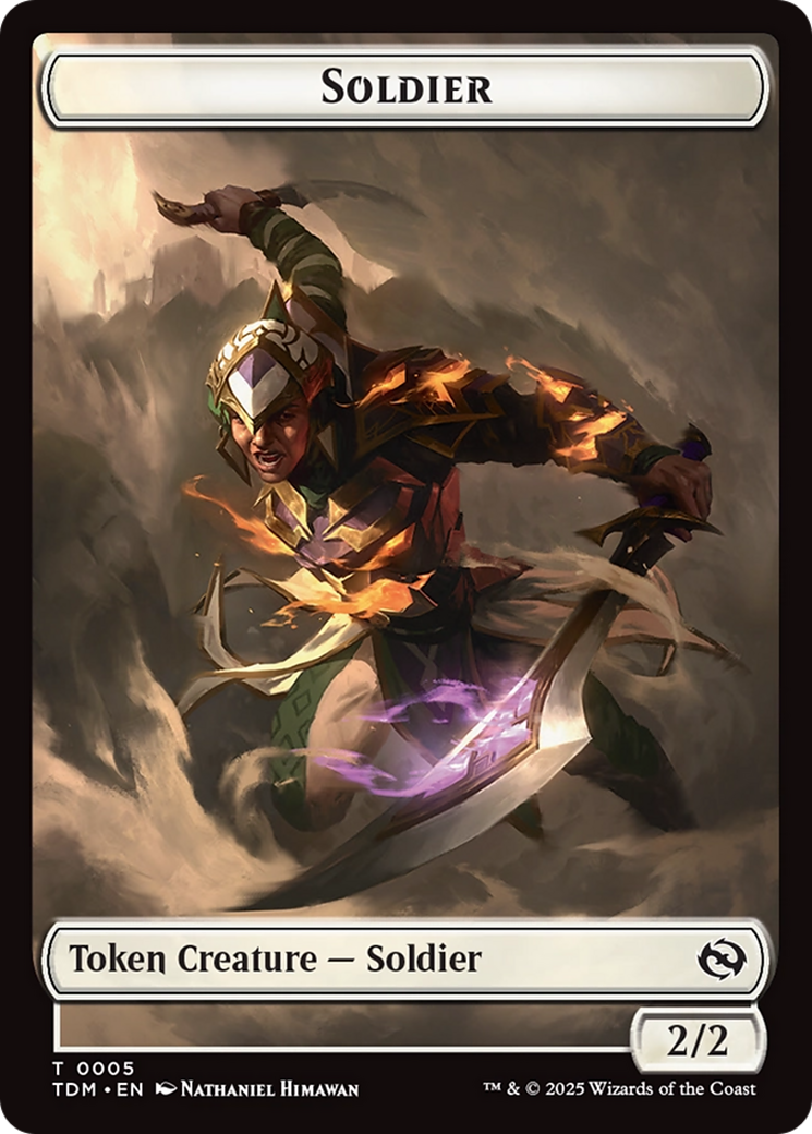 Soldier (0004) // Soldier (0005) Double-Sided Token [Tarkir: Dragonstorm Tokens] | Gear Gaming Fayetteville
