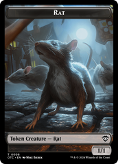 Rat // Blood Double-Sided Token [Outlaws of Thunder Junction Commander Tokens] | Gear Gaming Fayetteville