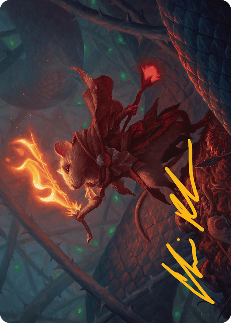 Emberheart Challenger Art Card (Gold-Stamped Signature) [Bloomburrow Art Series] | Gear Gaming Fayetteville