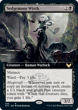 Sedgemoor Witch (Extended Art) [Strixhaven: School of Mages] | Gear Gaming Fayetteville