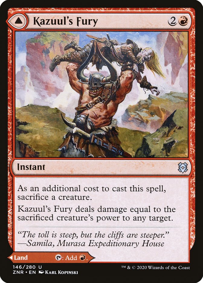 Kazuul's Fury // Kazuul's Cliffs [Zendikar Rising] | Gear Gaming Fayetteville