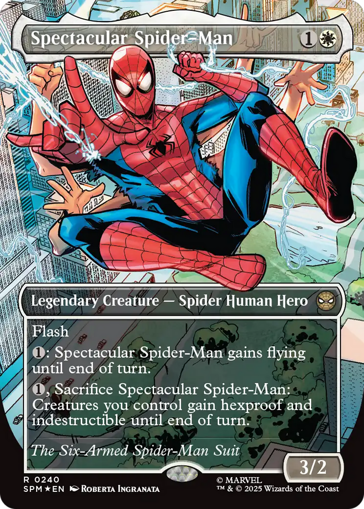 Spectacular Spider-Man (0240) (Borderless) (Textured Foil) [Marvel's Spider-Man] | Gear Gaming Fayetteville