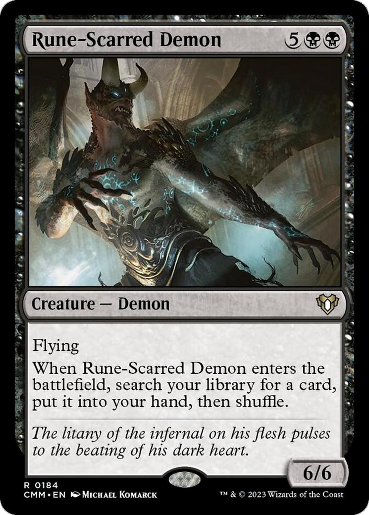 Rune-Scarred Demon [Commander Masters] | Gear Gaming Fayetteville