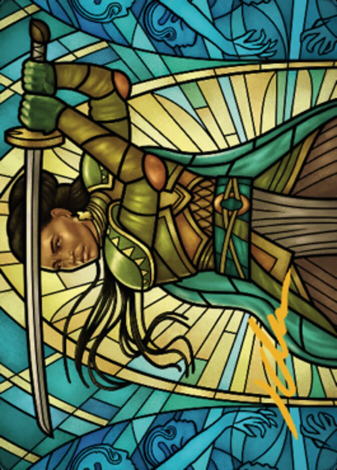 Shanna, Purifying Blade Art Card 2 (Gold-Stamped Signature) [Dominaria United Art Series] | Gear Gaming Fayetteville
