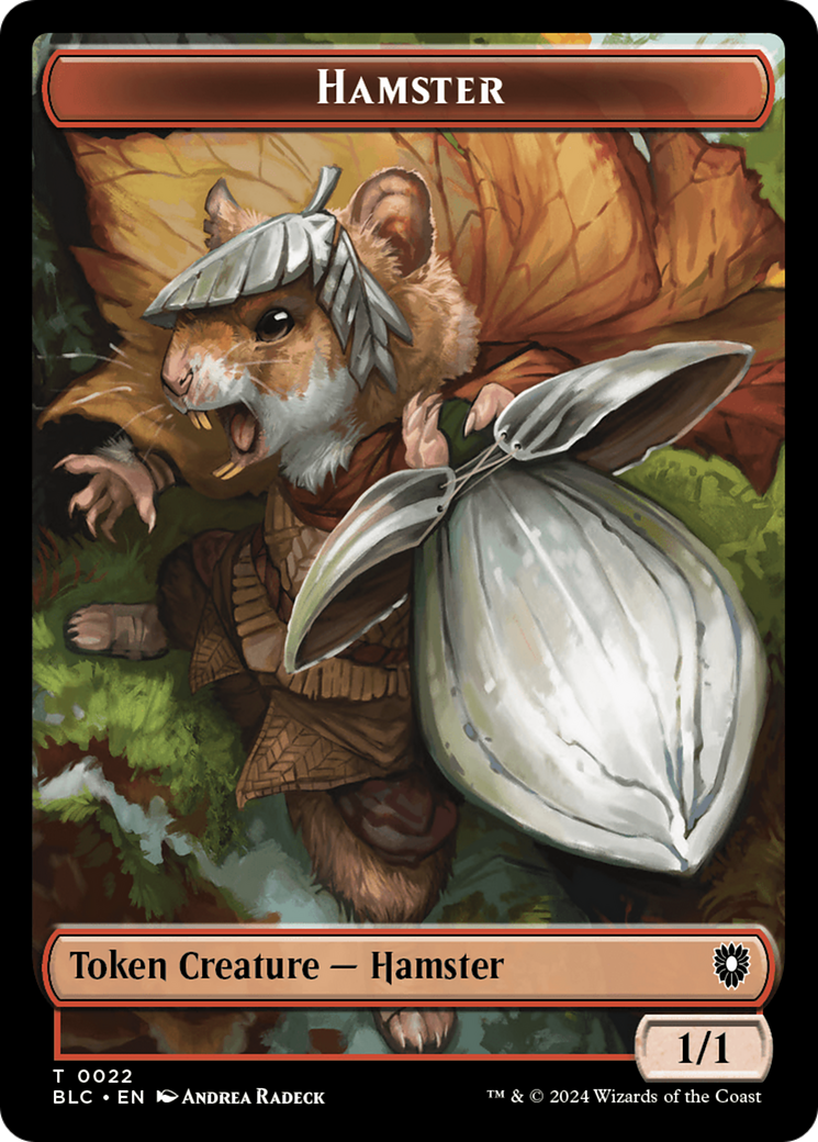 Hamster // Beast (024) Double-Sided Token [Bloomburrow Commander Tokens] | Gear Gaming Fayetteville