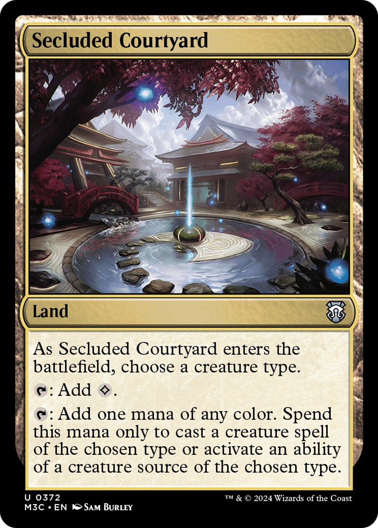 Secluded Courtyard (Ripple Foil) [Modern Horizons 3 Commander] | Gear Gaming Fayetteville