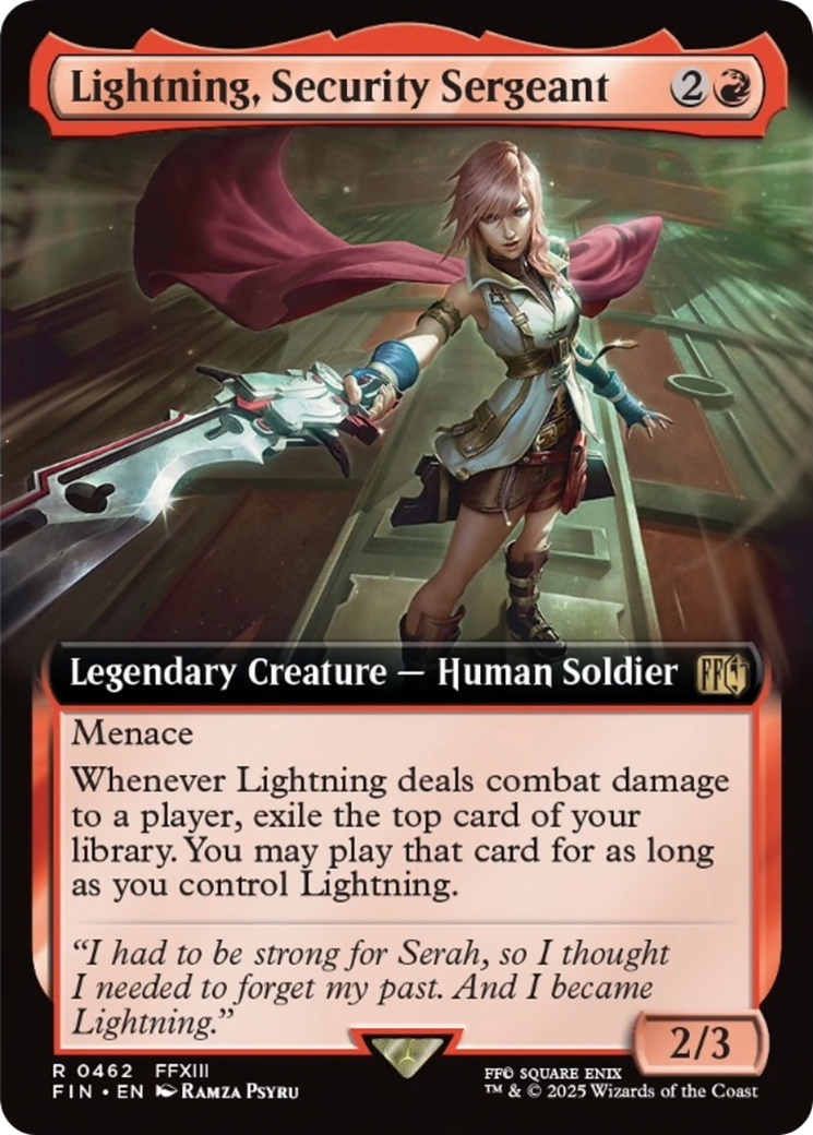 Lightning, Security Sergeant (Extended Art) [FINAL FANTASY] | Gear Gaming Fayetteville