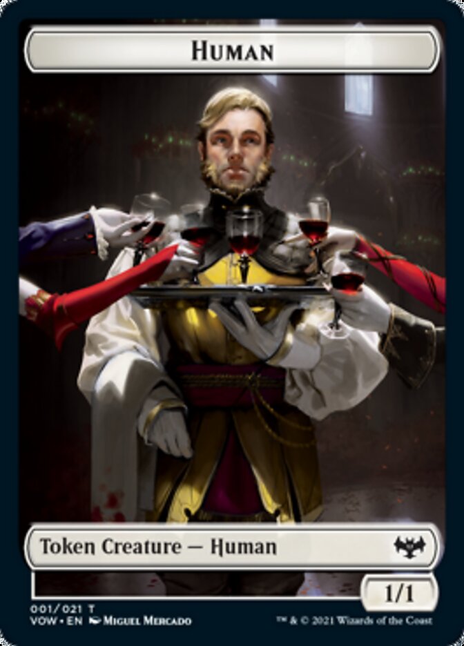 Human (001) // Vampire (007) Double-Sided Token [Innistrad: Crimson Vow Tokens] | Gear Gaming Fayetteville