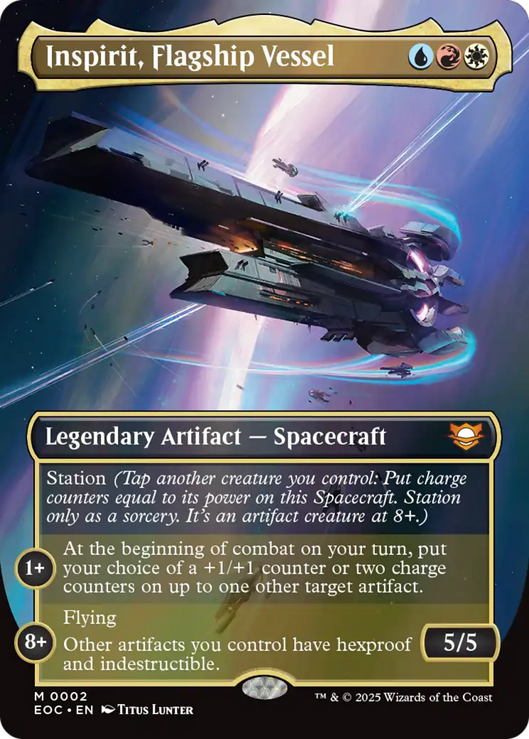 Inspirit, Flagship Vessel (Borderless) [Edge of Eternities Commander] | Gear Gaming Fayetteville