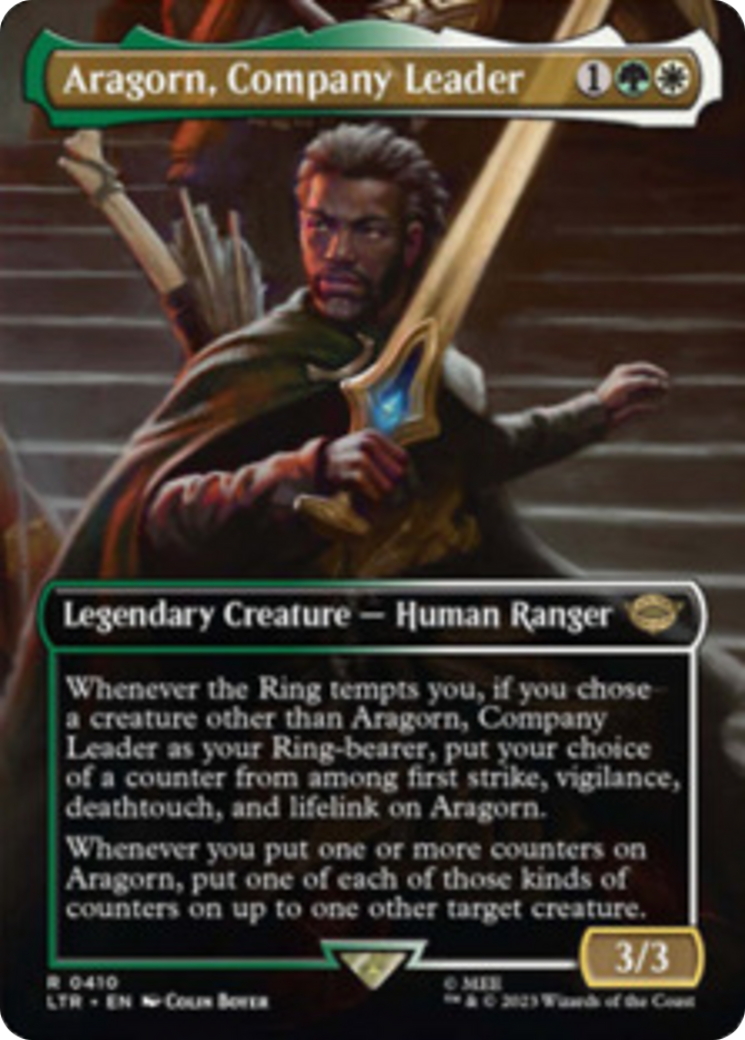 Aragorn, Company Leader (Borderless Alternate Art) [The Lord of the Rings: Tales of Middle-Earth] | Gear Gaming Fayetteville