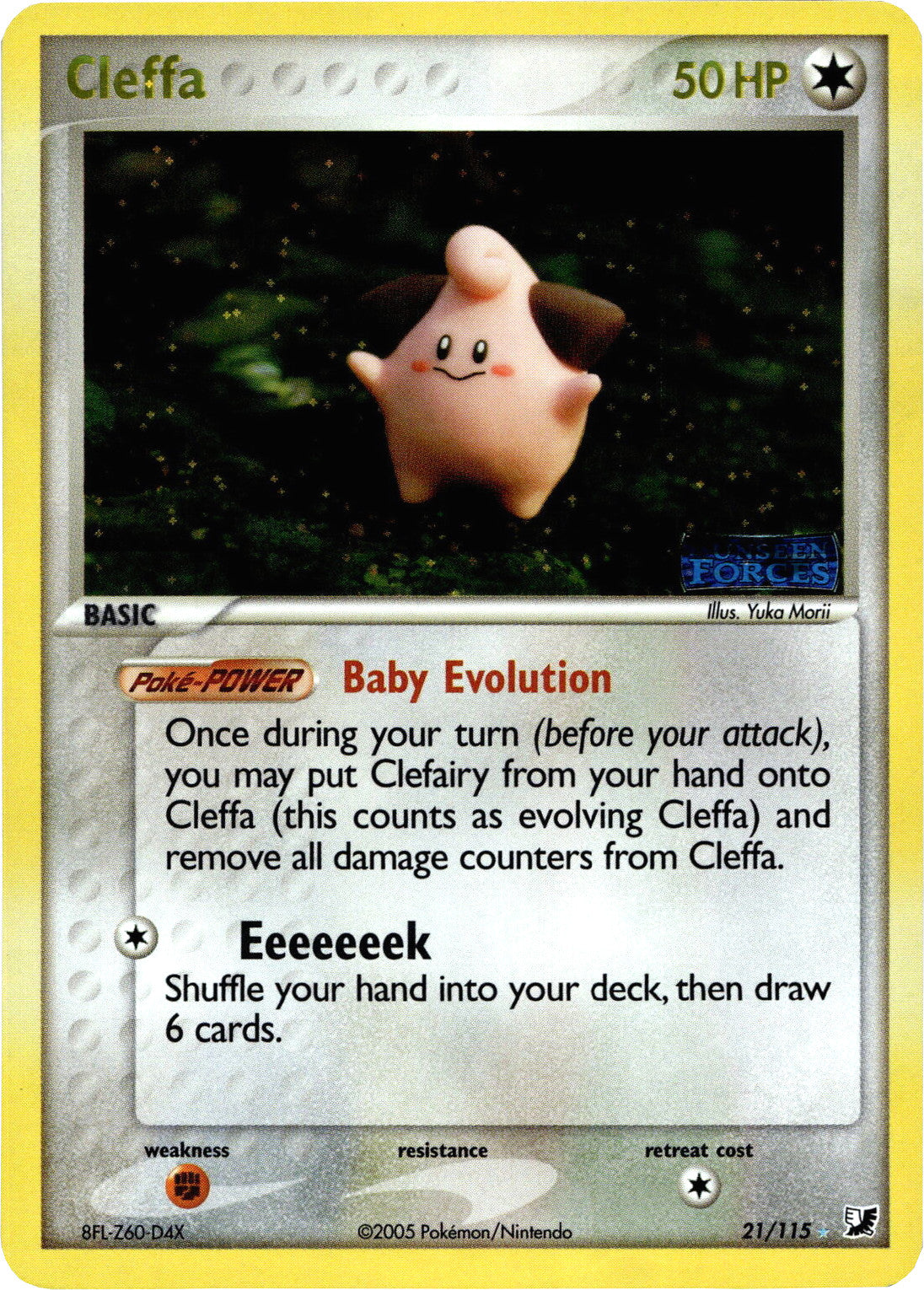 Cleffa (21/115) (Stamped) [EX: Unseen Forces] | Gear Gaming Fayetteville