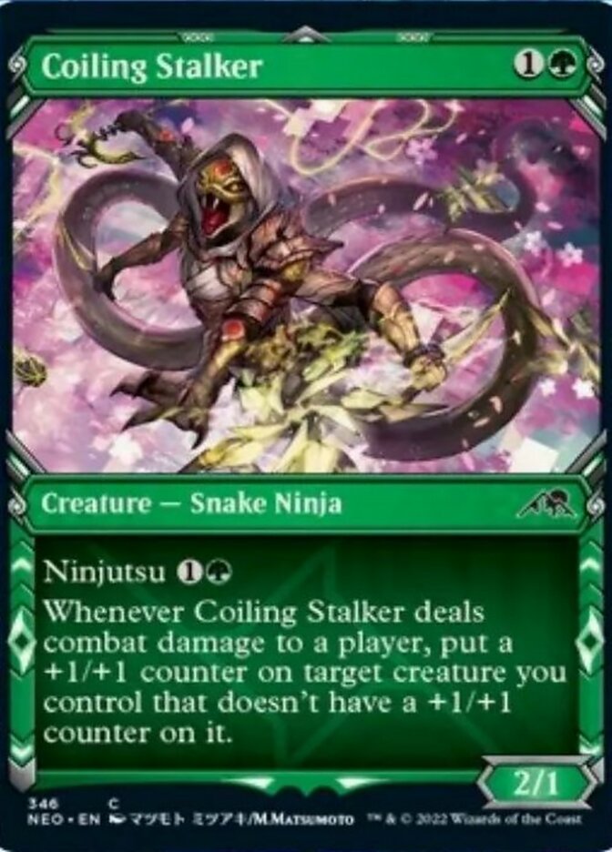 Coiling Stalker (Showcase Ninja) [Kamigawa: Neon Dynasty] | Gear Gaming Fayetteville