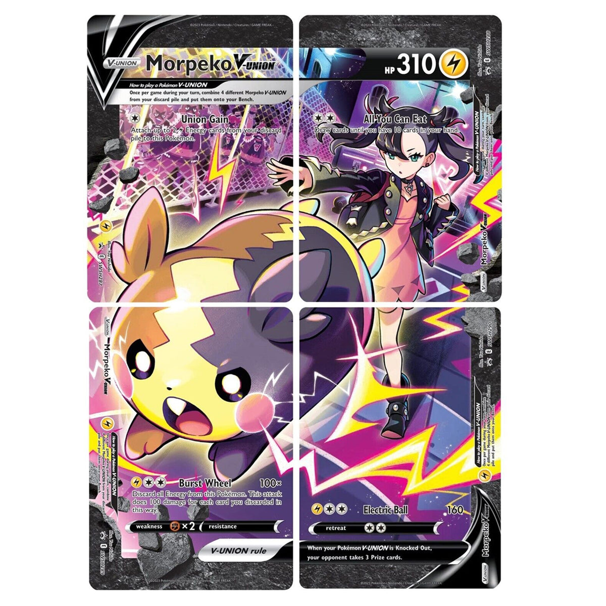 Morpeko V-Union (SWSH287-290) (Set of 4) [Sword & Shield: Black Star Promos] | Gear Gaming Fayetteville