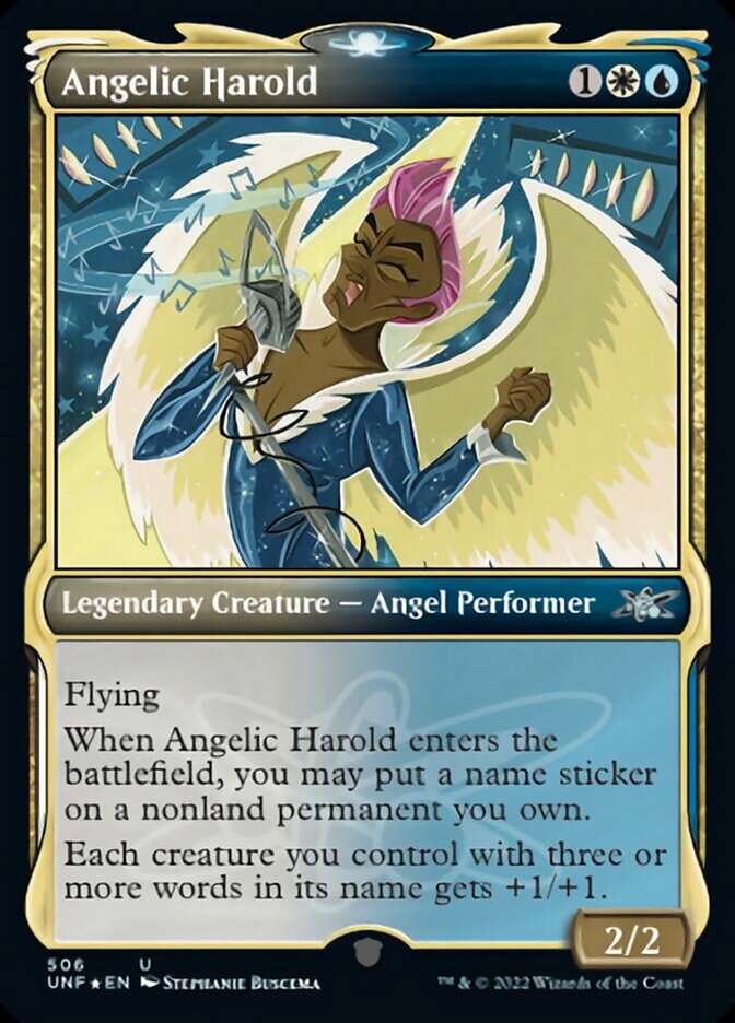 Angelic Harold (Showcase) (Galaxy Foil) [Unfinity] | Gear Gaming Fayetteville