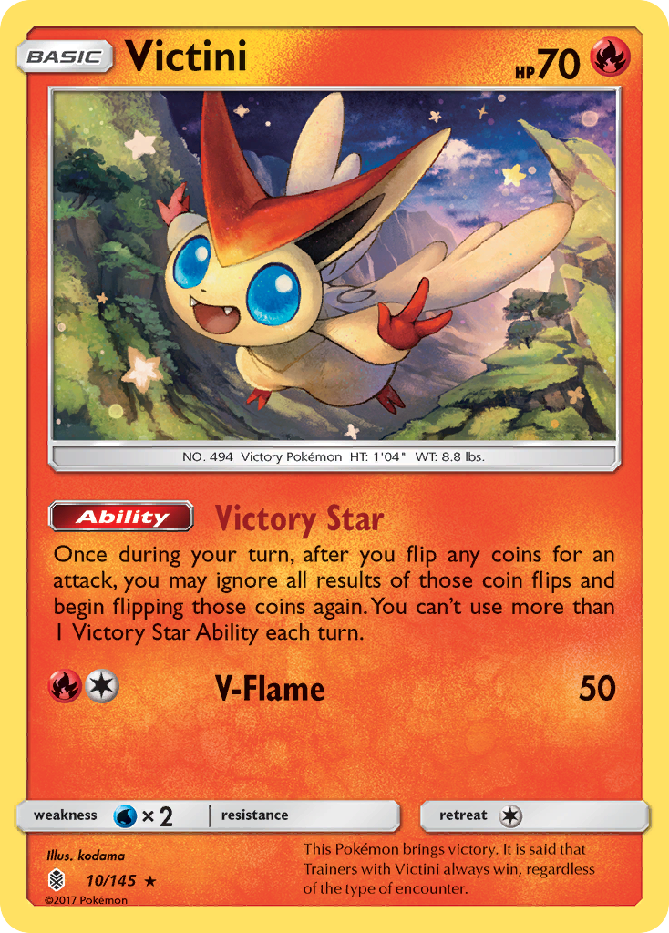 Victini (10/145) [Sun & Moon: Guardians Rising] | Gear Gaming Fayetteville