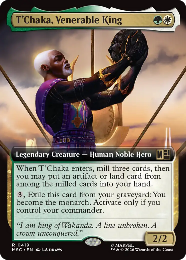 T'Chaka, Venerable King (Extended Art) [Marvel Super Heroes Commander] | Gear Gaming Fayetteville