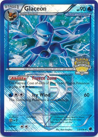 Glaceon (23/116) (City Championship Promo) [Black & White: Plasma Freeze] | Gear Gaming Fayetteville