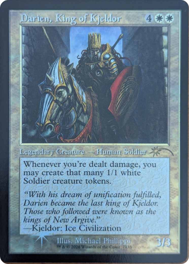 Darien, King of Kjeldor (7135) (Retro Frame) [Secret Lair Drop Series] | Gear Gaming Fayetteville