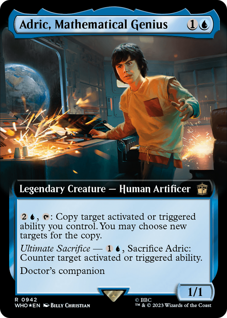 Adric, Mathematical Genius (Extended Art) (Surge Foil) [Doctor Who] | Gear Gaming Fayetteville