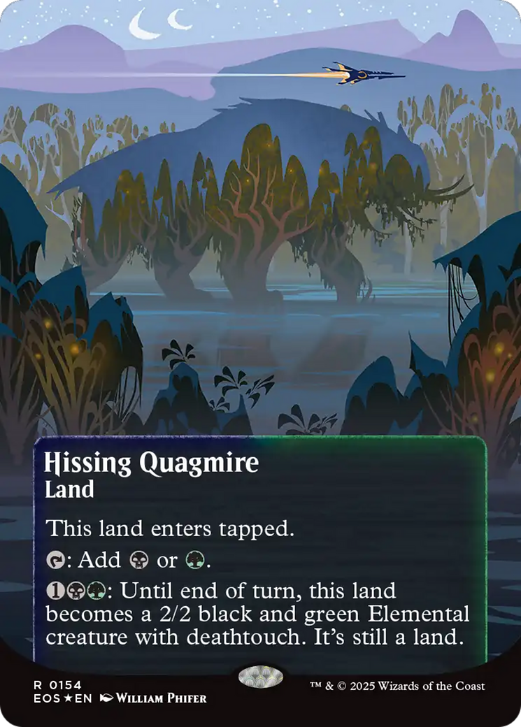 Hissing Quagmire (0154) (Borderless) (Galaxy Foil) [Edge of Eternities: Stellar Sights] | Gear Gaming Fayetteville