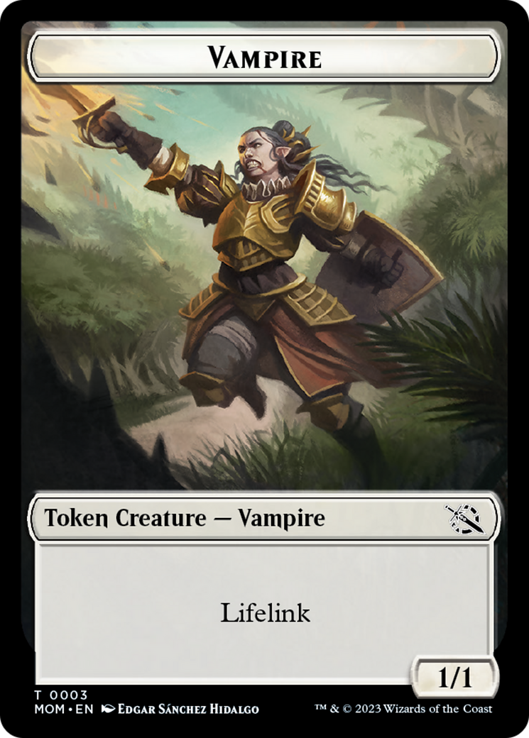 Warrior // Vampire Double-Sided Token [March of the Machine Tokens] | Gear Gaming Fayetteville