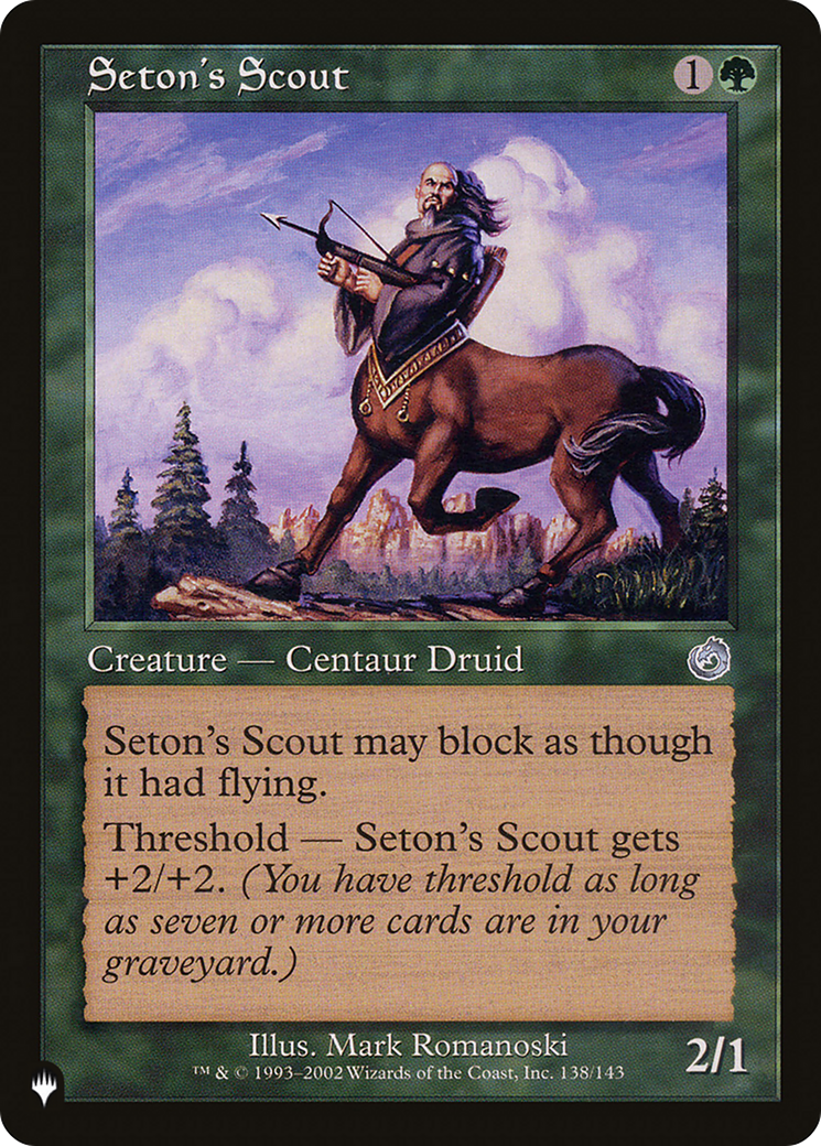 Seton's Scout [The List Reprints] | Gear Gaming Fayetteville