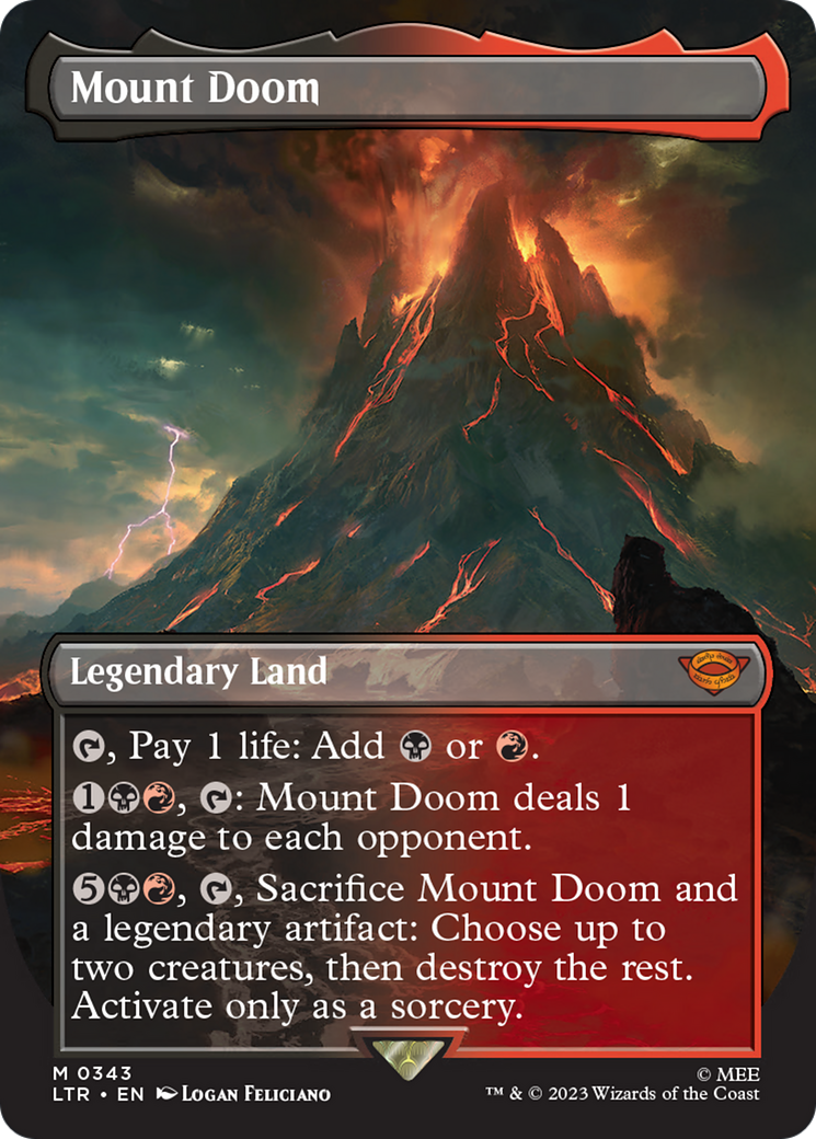 Mount Doom (Borderless Alternate Art) [The Lord of the Rings: Tales of Middle-Earth] | Gear Gaming Fayetteville