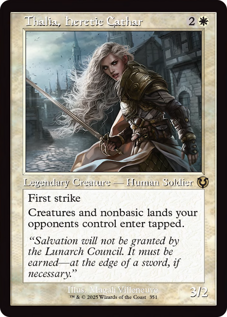 Thalia, Heretic Cathar (Retro Frame) [Innistrad Remastered] | Gear Gaming Fayetteville