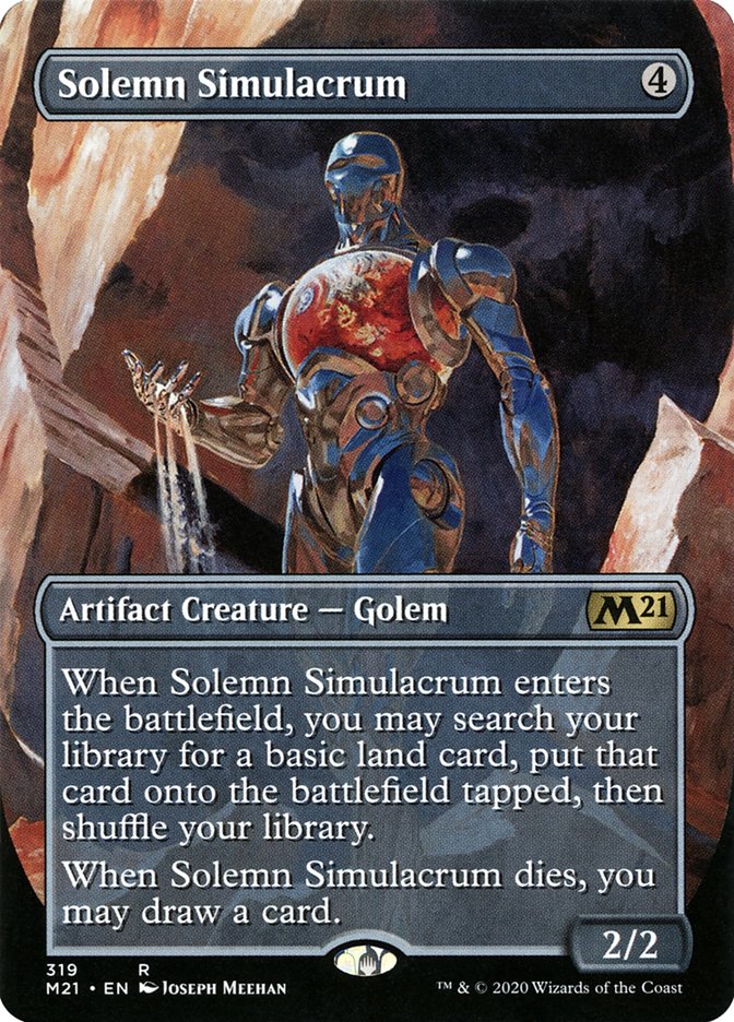Solemn Simulacrum (Borderless Alternate Art) [Core Set 2021] | Gear Gaming Fayetteville