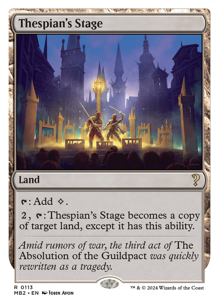 Thespian's Stage (White Border) [Mystery Booster 2] | Gear Gaming Fayetteville
