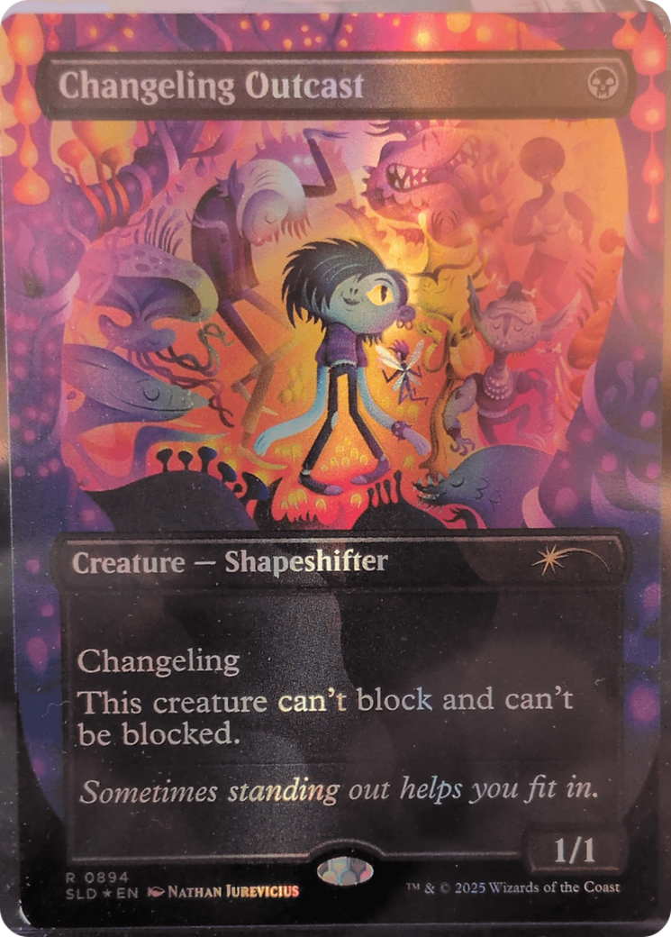 Changeling Outcast (Rainbow Foil) [Secret Lair Drop Series] | Gear Gaming Fayetteville