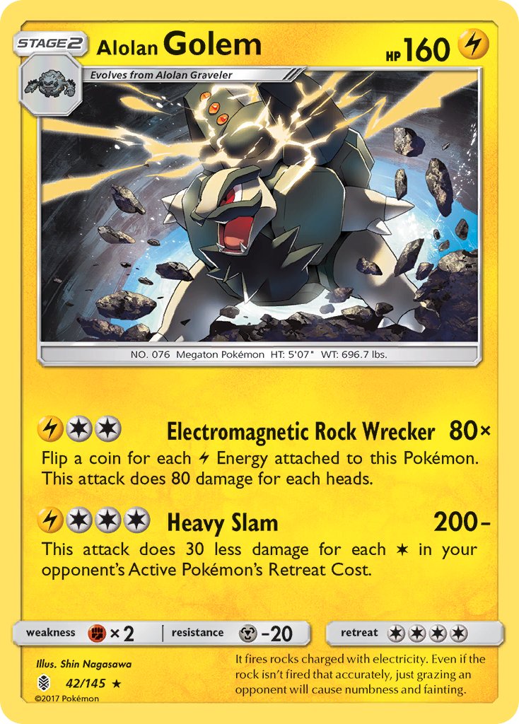 Alolan Golem (42/145) (Cosmos Holo) (Blister Exclusive) [Sun & Moon: Guardians Rising] | Gear Gaming Fayetteville