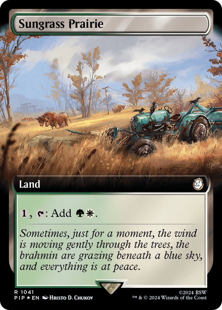 Sungrass Prairie (Extended Art) (Surge Foil) [Fallout] | Gear Gaming Fayetteville