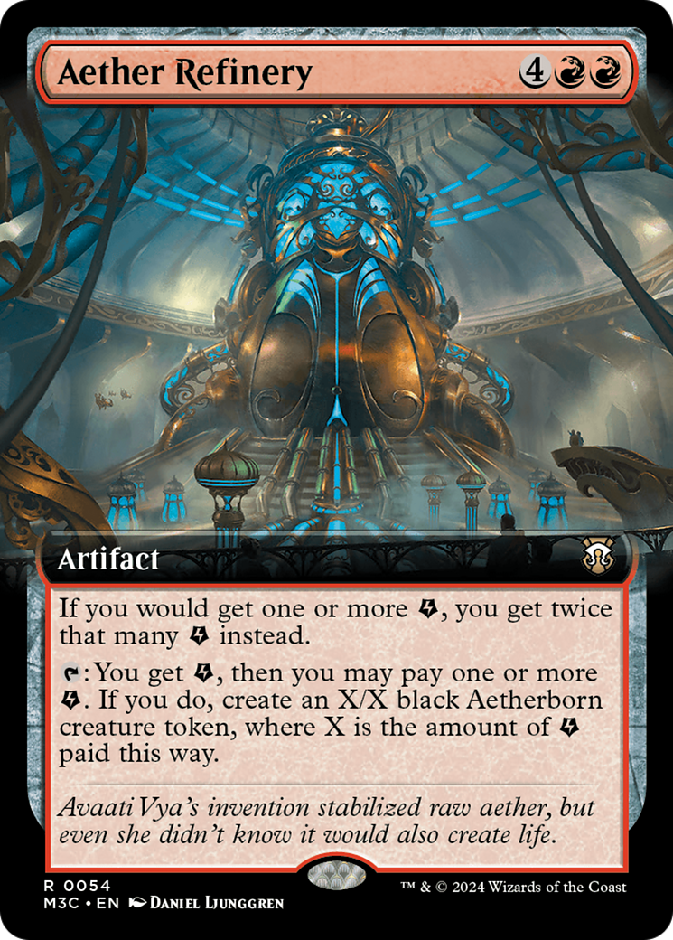 Aether Refinery (Extended Art) (Ripple Foil) [Modern Horizons 3 Commander] | Gear Gaming Fayetteville