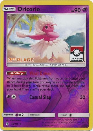 Oricorio (55/145) (League Promo 3rd Place) [Sun & Moon: Guardians Rising] | Gear Gaming Fayetteville