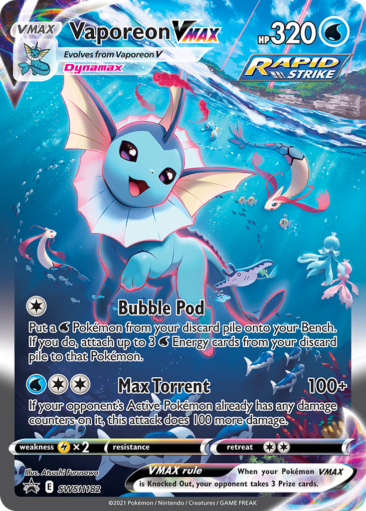 Vaporeon VMAX (SWSH182) (Jumbo Card) [Sword & Shield: Black Star Promos] | Gear Gaming Fayetteville