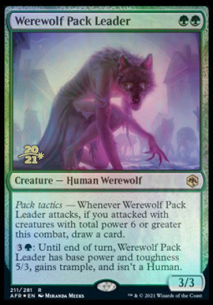 Werewolf Pack Leader [Dungeons & Dragons: Adventures in the Forgotten Realms Prerelease Promos] | Gear Gaming Fayetteville