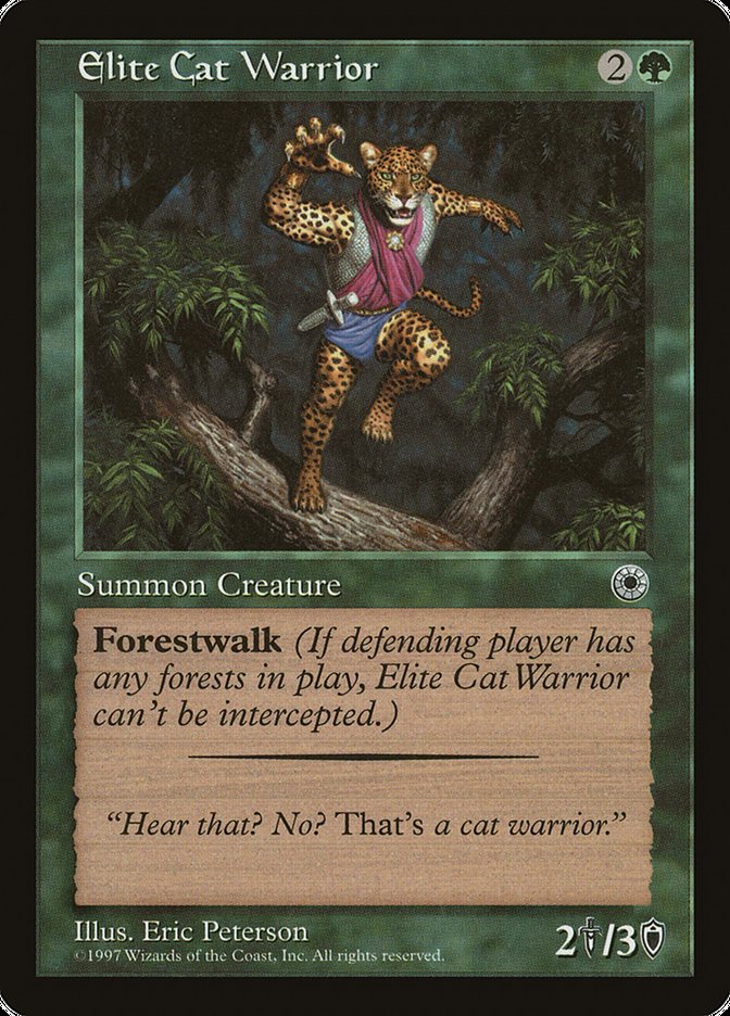 Elite Cat Warrior (With Flavor Text) [Portal] | Gear Gaming Fayetteville
