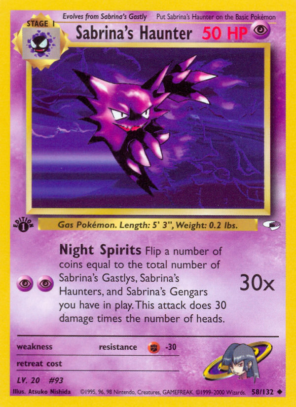 Sabrina's Haunter (58/132) [Gym Heroes 1st Edition] | Gear Gaming Fayetteville