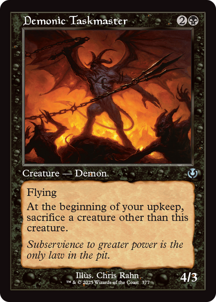 Demonic Taskmaster (Retro Frame) [Innistrad Remastered] | Gear Gaming Fayetteville