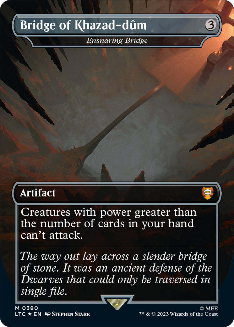 Bridge of Khazad-dum - Ensnaring Bridge (Surge Foil Realms and Relics) [The Lord of the Rings: Tales of Middle-Earth Commander] | Gear Gaming Fayetteville
