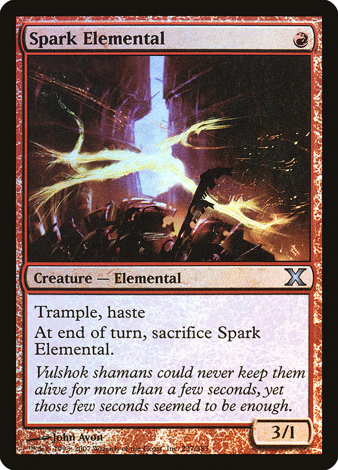 Spark Elemental (Premium Foil) [Tenth Edition] | Gear Gaming Fayetteville