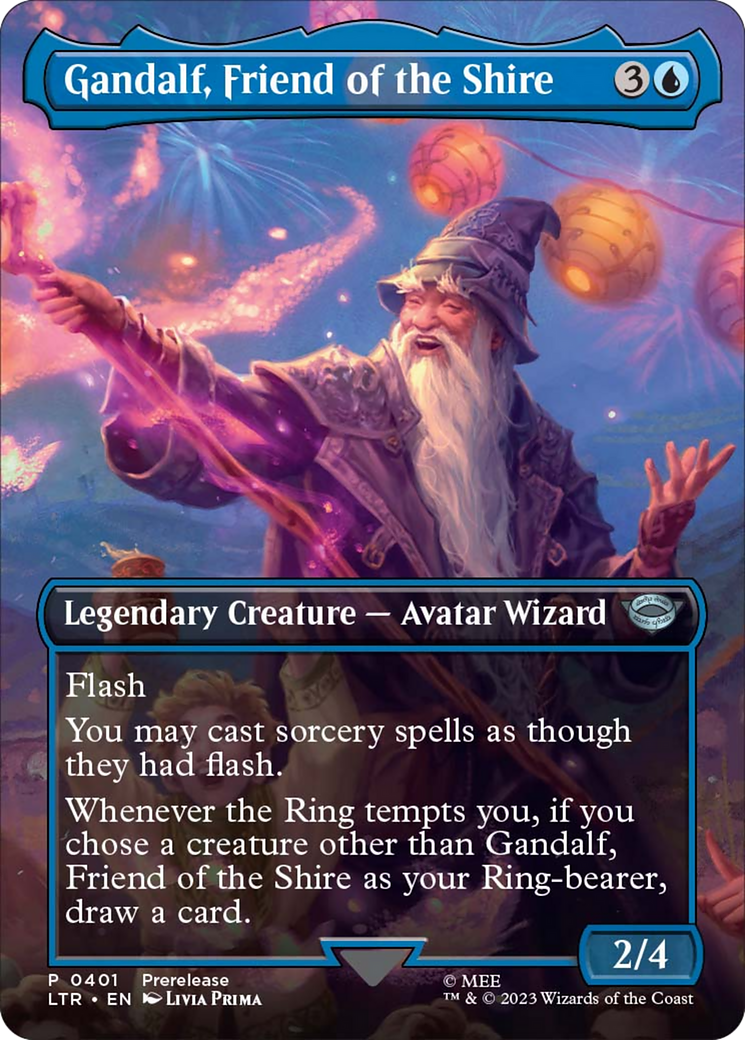 Gandalf, Friend of the Shire (Borderless Alternate Art) [The Lord of the Rings: Tales of Middle-Earth] | Gear Gaming Fayetteville