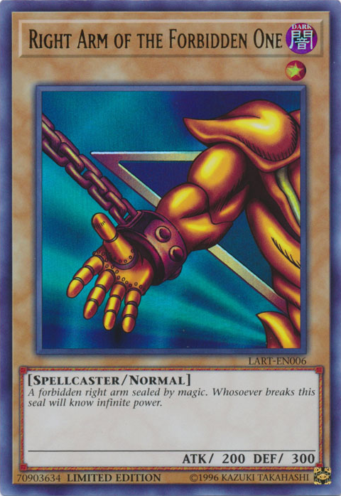 Right Arm of the Forbidden One [LART-EN006] Ultra Rare | Gear Gaming Fayetteville