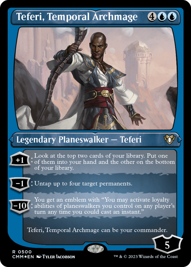 Teferi, Temporal Archmage (Foil Etched) [Commander Masters] | Gear Gaming Fayetteville