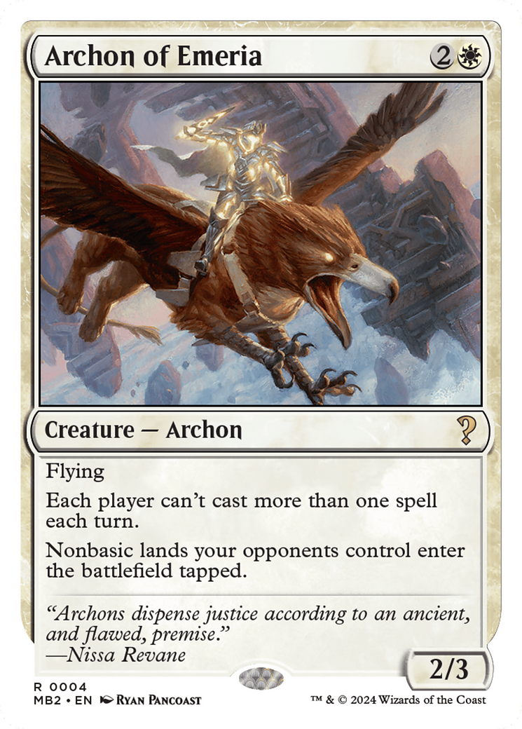 Archon of Emeria (White Border) [Mystery Booster 2] | Gear Gaming Fayetteville