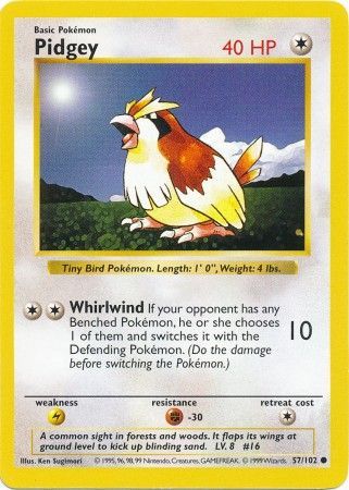 Pidgey (57/102) [Base Set Shadowless Unlimited] | Gear Gaming Fayetteville