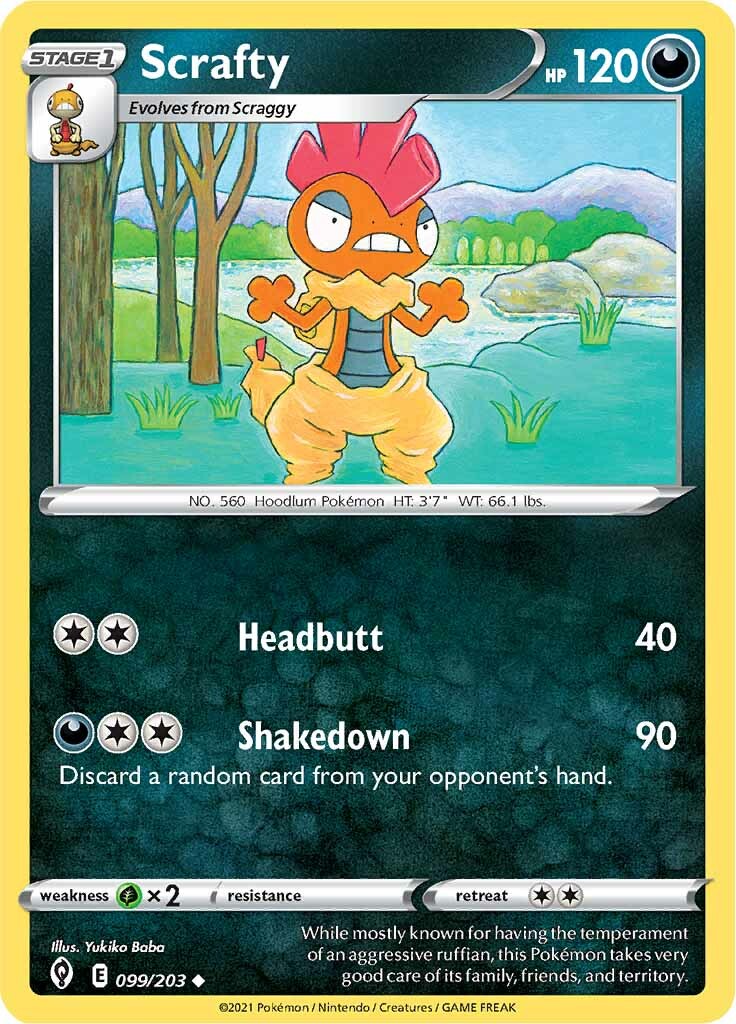 Scrafty (099/203) [Sword & Shield: Evolving Skies] | Gear Gaming Fayetteville